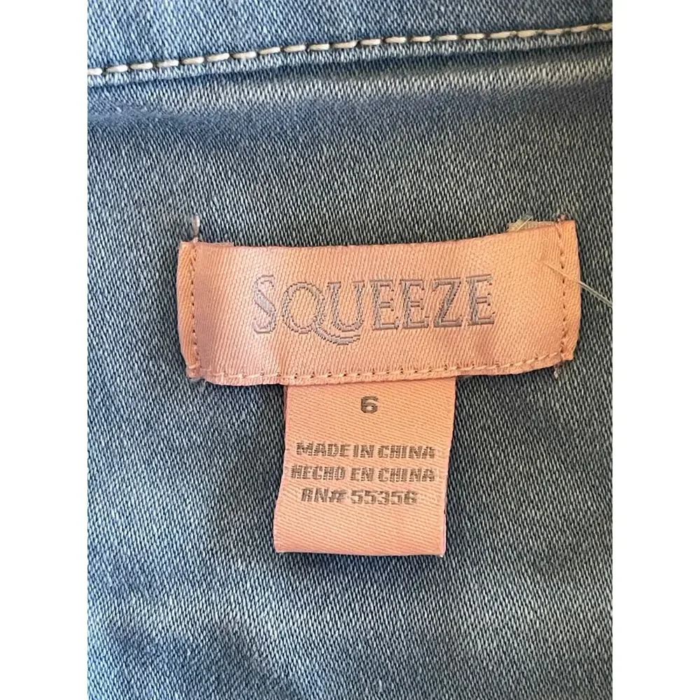 Squeeze Girls Faded Jean Jacket Size 6